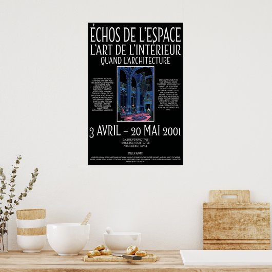 Neo-Gothic Interior Art Print 2001 French Gallery ポスター (キッチン)