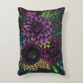 Neo-Grunge beautiful Pillow with Purple アクセントクッション (正面(垂直))
