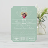Neo-Mint Save the Date Claddagh Photo Frame セーブザデート (スタンド正面)