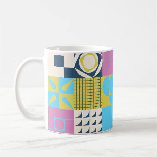 Neo Modernism artwork pattern made with abstract g コーヒーマグカップ (左)