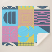 Neo Modernism artwork pattern made with abstract g シェルパブランケット (正面(横))