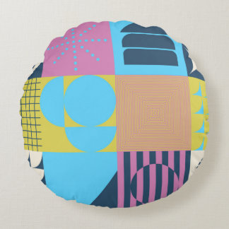 Neo Modernism artwork pattern made with abstract g ラウンドクッション