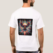 Neo Phoenix Explosion-Vibrant Electric Bird Art  Tシャツ (裏面)