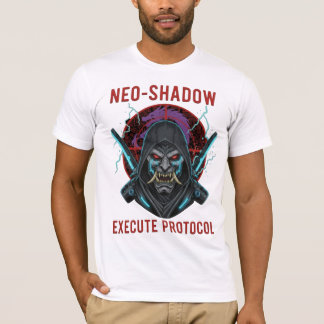 Neo-Shadow Execute Protocol T-Shirt - Cyberpunk Tシャツ