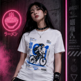 Neo Tokyo Files 001 -アニメ テックウェア サイバーパンク トライブレンドTシャツ