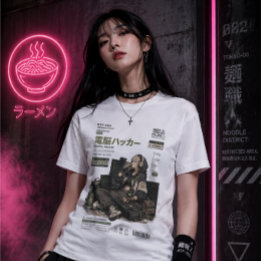 Neo Tokyo Files 005 - デジタルハッカー トライブレンドTシャツ