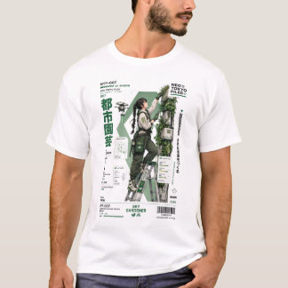 Neo Tokyo Files 007 -エコサイバーパンクアニメテックウェア Tシャツ