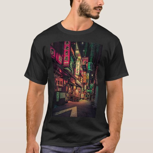 Neo Tokyo II- Japan Night Photo Premium Tシャツ (正面)