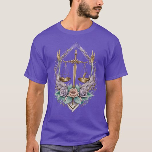 Neo-Traditional Libra – Heart & Honor Tシャツ (正面)
