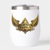 NeoAnkh | 3D Gold Eye of Horus & Winged Pyramid (正面)