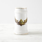 NeoAnkh | 3D Gold Eye of Horus & Winged Pyramid ビールジョッキ (中央)