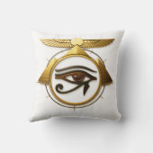 NeoAnkh 3D Golden Eye of Horus & Winged Sun Disk クッション (裏面)