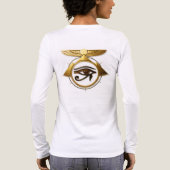 NeoAnkh 3D Golden Eye of Horus & Winged Sun Disk  トライブレンドＴシャツ (背面)