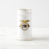 NeoAnkh 3D Golden Eye of Horus & Winged Sun Disk ビールジョッキ (中央)