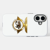 NeoAnkh 3D Golden Eye of Horus Winged Sun Disk Case-Mate iPhoneケース (裏面 (横))