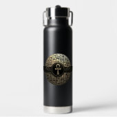 NeoAnkh 3D Golden Winged Ankh & Hieroglyphs ウォーターボトル (正面)