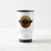 NeoAnkh 3D Golden Winged Ankh & Hieroglyphs Disk トラベルマグ (中央)