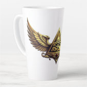 NeoAnkh Egyptian Eye of Horus Gold Winged Pyramid カフェラテマグ (左アングル)