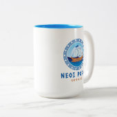 Neoi Poroi, Greece Greek Shipデザイン ツートーンマグカップ (正面右)