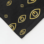 Neolutionの金の孤児の黒 フリースブランケット (角)