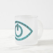 Neolution -フロストの青孤児の黒いマグ フロストグラスマグカップ (正面右)