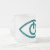 Neolution -フロストの青孤児の黒いマグ フロストグラスマグカップ (正面左)