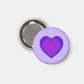 NEONと紫のハート マグネット (正面/裏面)