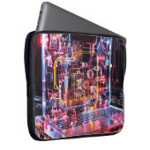 Neonラップトップ回路デジタルアート ラップトップスリーブ (正面右)