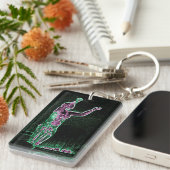 Neon透明な男が空に達する私は男 キーホルダー (正面右)