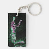 Neon透明な男が空に達する私は男 キーホルダー (裏面)