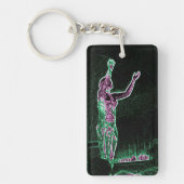 Neon透明な男が空に達する私は男 キーホルダー (正面)