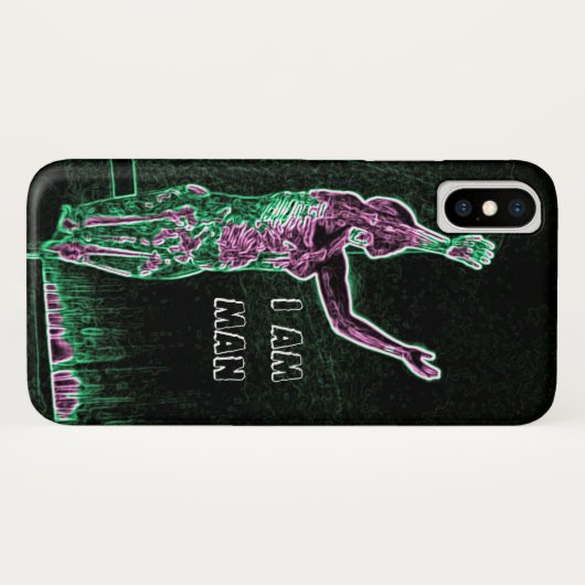 Neon透明な男が空に達する私は男 Case-Mate iPhoneケース (裏面(横))