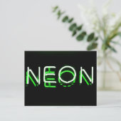 NEON – 緑のネオンサイン ポストカード (スタンド正面)