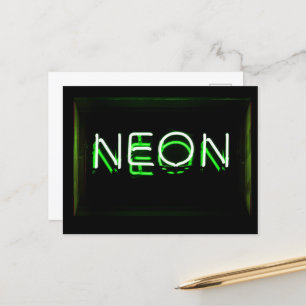 NEON – 緑のネオンサイン ポストカード