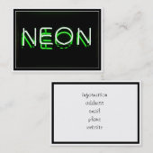 NEON – 緑のネオンサイン 名刺 (正面/裏面)
