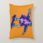 Neon 3D Skeleton Skateboarding – Funny Streetwear  アクセントクッション (正面(垂直))