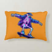 Neon 3D Skeleton Skateboarding – Funny Streetwear  アクセントクッション (裏面)