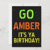 Neon 80's|90'sフラッシュバックヒップホップ誕生日写真 招待状 (正面)