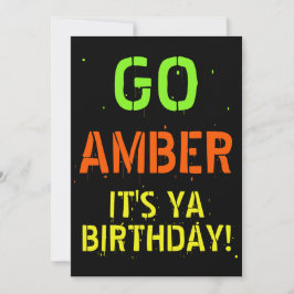 Neon 80's|90'sフラッシュバックヒップホップ誕生日写真 招待状