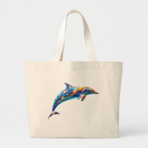 Neon Abstract Dolphin Art – Colorful Energy Wave 