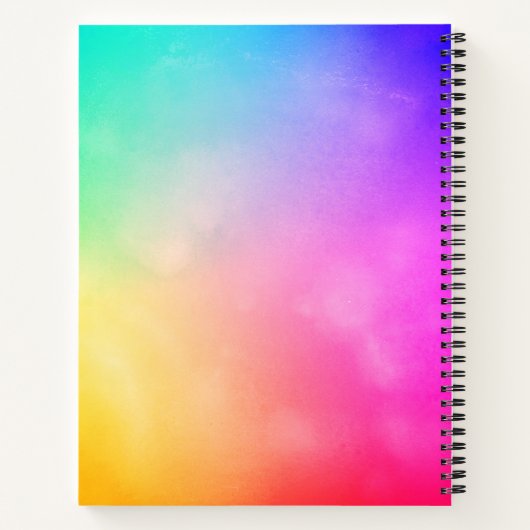 Neon Abstract with Fun Text ノートブック (裏面)