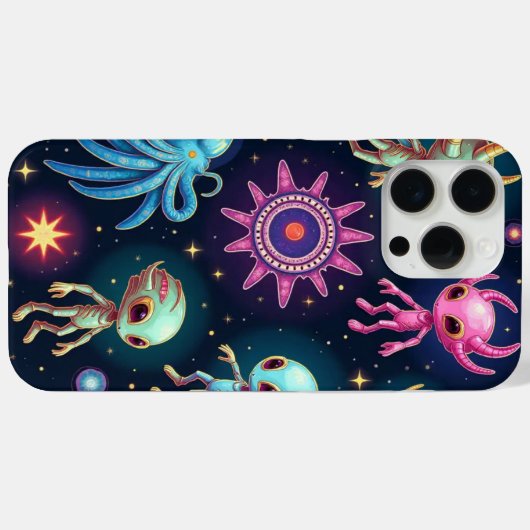 Neon Alien Creatures iPhone/iPad Case  Case-Mate iPhoneケース (裏面 (横))