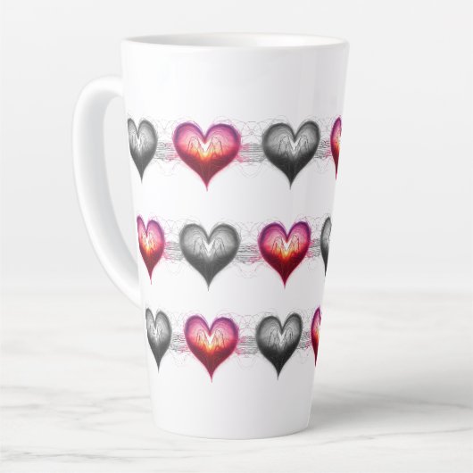 Neon Anatomical Heart iPhone / iPad case カフェラテマグ (左アングル)