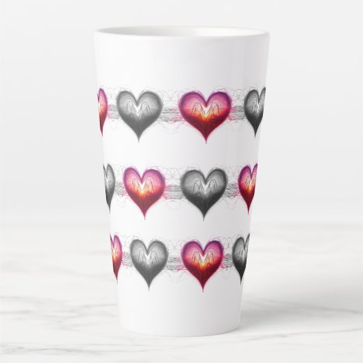 Neon Anatomical Heart iPhone / iPad case カフェラテマグ (正面)