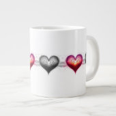 Neon Anatomical Heart iPhone / iPad case ジャンボコーヒーマグカップ (正面右)