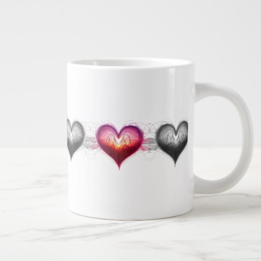 Neon Anatomical Heart iPhone / iPad case ジャンボコーヒーマグカップ (右)