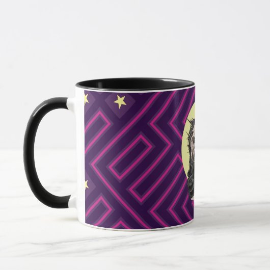 Neon Andean Pattern Jesus Christ Mug - Taza Cristo マグカップ (左)