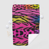 Neon Animal Print Colorful Zebra Leopard Cheetah ゴルフタオル (インサイチュ)
