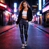 Neon Arcade Grid 80s Retro  レギンス