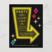 Neon Arrow Sign Las Vegas Wedding Reception Card エンクロージャーカード (正面)